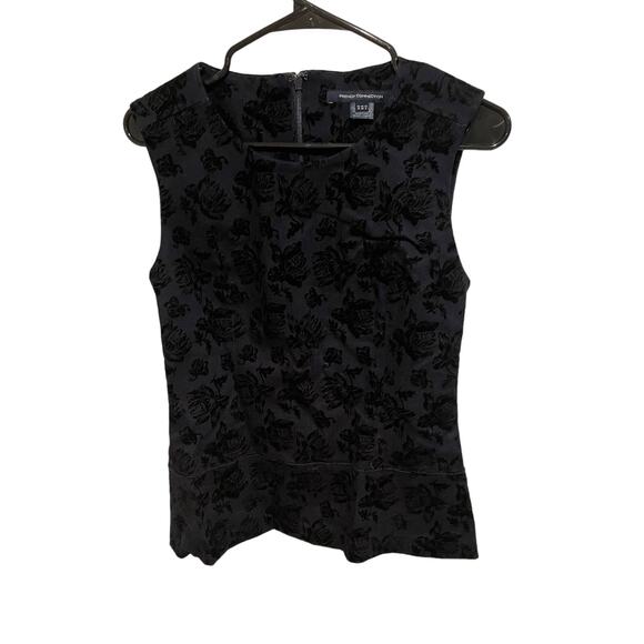 French connection rose floral peplum sleeveless top size 6 - Picture 1 of 6